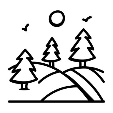 Çayırların modaya uygun karalama simgesi