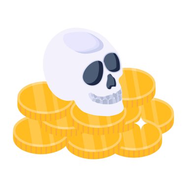 Korsan oyununun modaya uygun izometrik simgesi