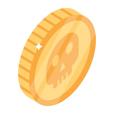 Korsan sikkenin modern izometrik simgesi