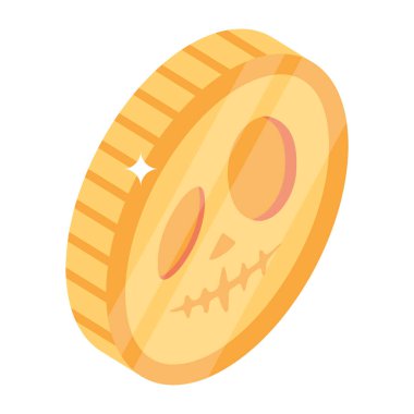 Korsan sikkenin modern izometrik simgesi