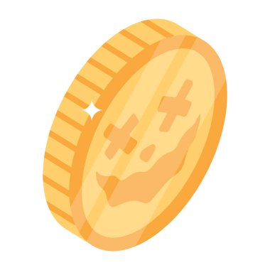 Korsan sikkenin modern izometrik simgesi