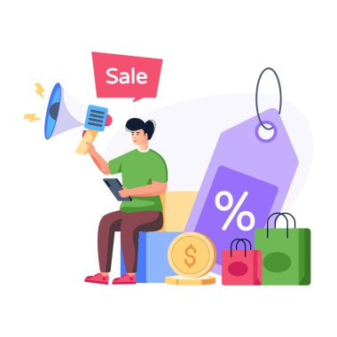 Sosyal kampanyanın kişiselleştirilebilir düz çizimi