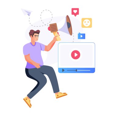 Düzenlenebilir düz bir hediye sunumu