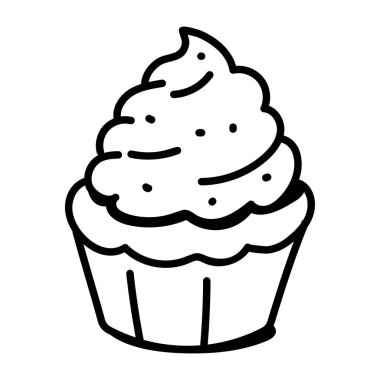 Bir kekin modaya uygun karalama simgesi