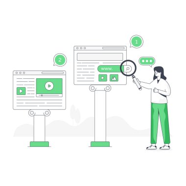 Sayfa sıralamasının düz vektör tasarımı