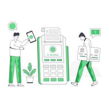 Kart ödemelerinin düz çizimlerine bir göz atın.