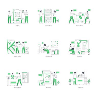 Bir Paket Alışveriş Apartmanı Çizimleri