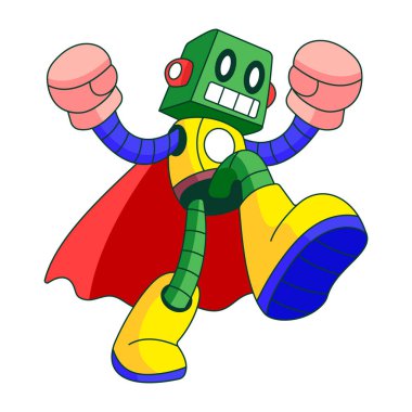 Bir boks robotunu gösteren düz bir resim