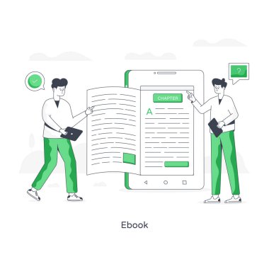 Bir kitaptan düz vektör indirme