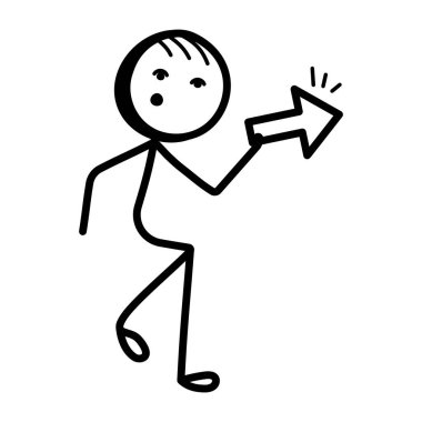 Yönün özelleştirilebilir el çizimi simgesi