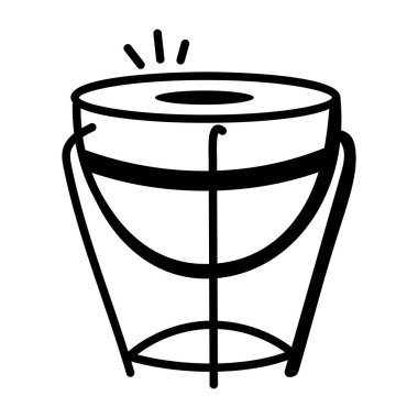 Timpani davulunun kullanışlı karalama simgesi