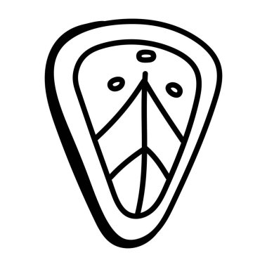 Bir kasık kabı karalama ikonu