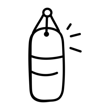 Spor şişesinin modaya uygun doğrusal simgesi