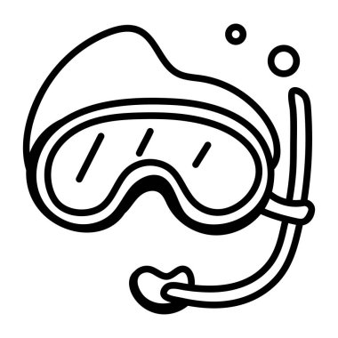 Dalgıç maskesinin kişiselleştirilebilir karalama simgesi