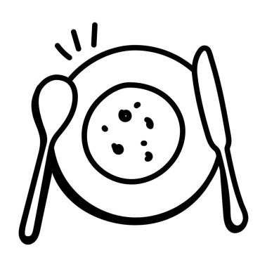 İyi tasarlanmış bir yemek ikonu.