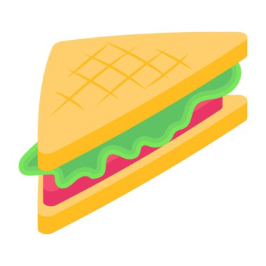 Sandviç izometrik tasarımının bir simgesi