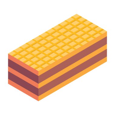 Mini kek izometrik tasarımının bir simgesi