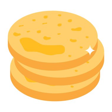 Bir gözleme ikonu izometrik vektör