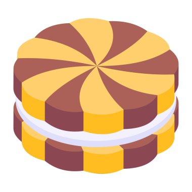 Kurabiyenin bu inanılmaz izometrik simgesini tut