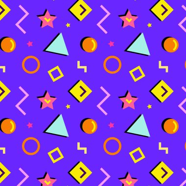 Şekil çeşitliliğine sahip geometrik desen vektörü