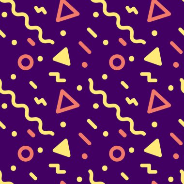 Şekil çeşitliliğine sahip geometrik desen vektörü