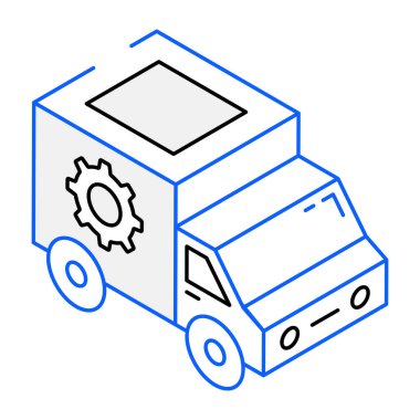 Van izometrik tasarımı simgesi