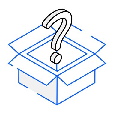 Bilinmeyen ürünün izometrik simgesi