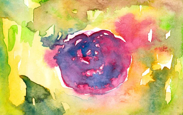 Streszczenie ręcznie rysowane ilustracja różowa róża. Obrazy akwarelowe. — Zdjęcie stockowe