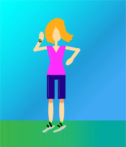 Mujeres corriendo. Ilustración vectorial estilo plano. concepto de estilo de vida saludable. — Archivo Imágenes Vectoriales