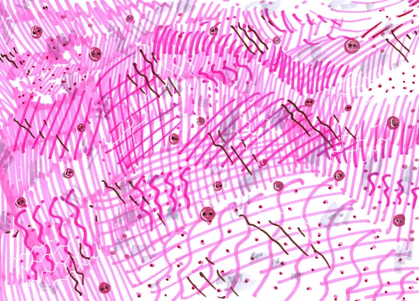 Mão desenhado abstrato rosa Fundo. Pintura de marcador. — Fotografia de Stock