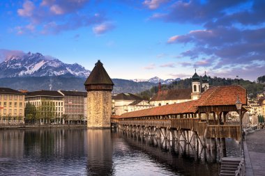 Chapel Köprüsü, lucerne, İsviçre kapellbruck