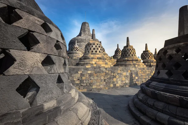 Borobudur, buddyjską świątynię w mieście Yogyakarta, Indonezja — Zdjęcie stockowe