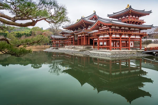 The Phoenix Hall reflect on water, Byodo-in Temple in Kyoto, Jap — Stock Photo, Image