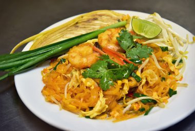 Tay karides ile pad Tay gıda