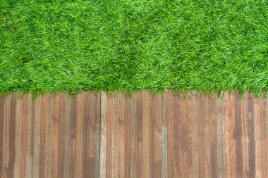 Çim ve Seramik döşeme arka planı