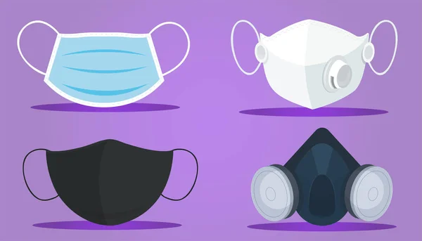  Farklı tipte tıbbi maskeler..