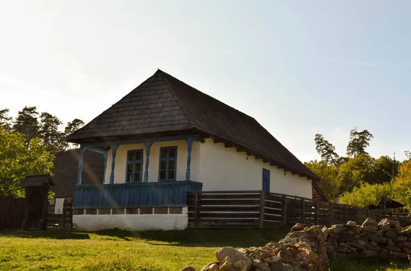 Rumah Tua Asli Dari Budaya Populer Rumania Rumah Dengan Atap — Stok Foto