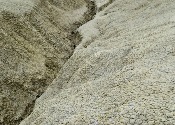 Canal Agua Dulado Textura Suelo Seco Los Volcanes Berca Mud — Foto de Stock