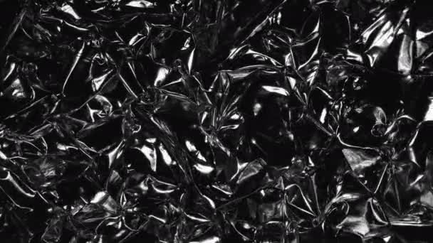 Light Reflects Tin Foil Creases — Stock Video