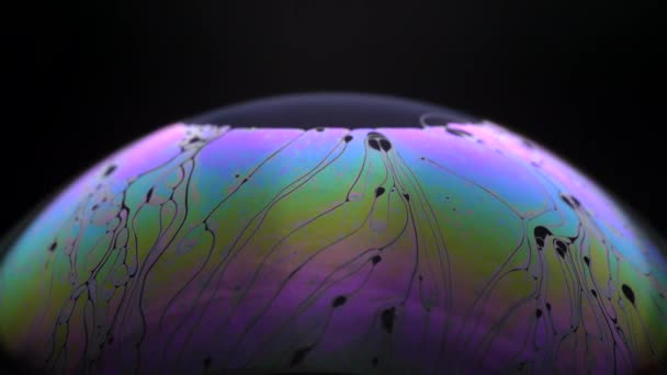 Bright Colorful Bubble Moves Light — Stock Video