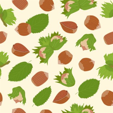 Fındık düz vektörlü, pürüzsüz desen