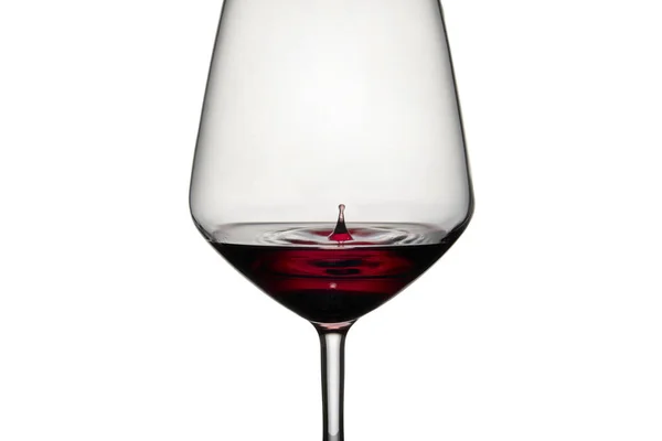 Still Life Photography White Background Clear Glass Cup Red Wine — Stock Photo, Image