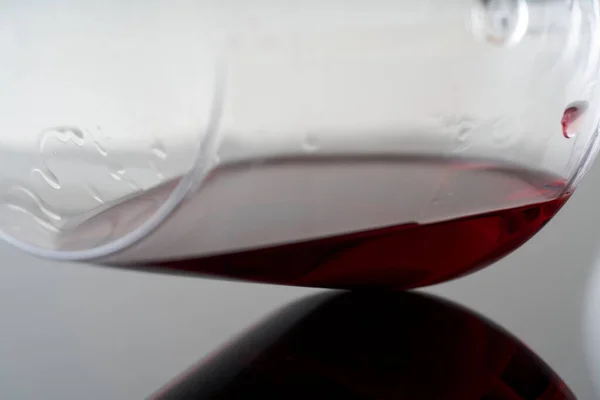 Still Life Photograph Glass Red Wine Transparent Glass Tumbler White — Stock Photo, Image
