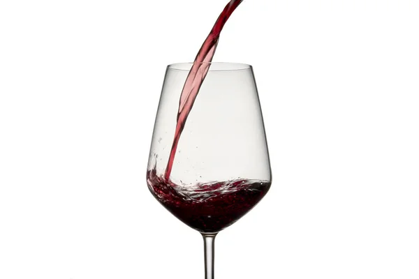 Still Life Photography White Background Clear Glass Cup Red Wine Stock Image