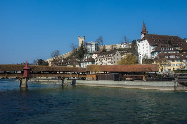Vista de la ciudad de Lucerna — Foto de Stock