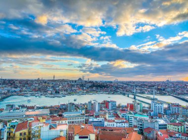 Gün batımında Sultanahmet manzarası.