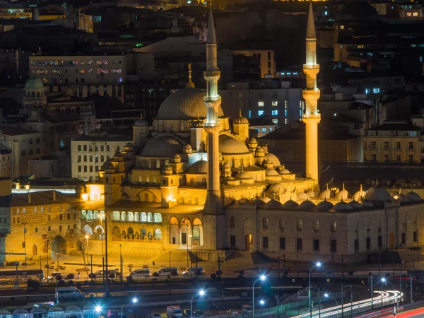 La nueva mezquita de noche — Foto de Stock