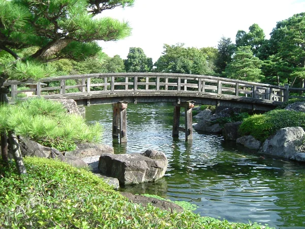 Japansk trädgård — Stockfoto