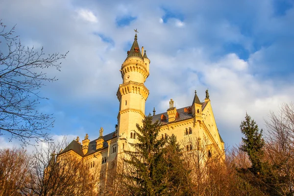 Pôr do sol no Castelo de Neuschwanstein — Fotografia de Stock