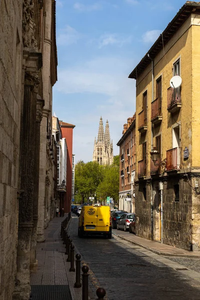 Burgos Spanje April 2021 Oude Straat Van Stad Burgos Met — Stockfoto